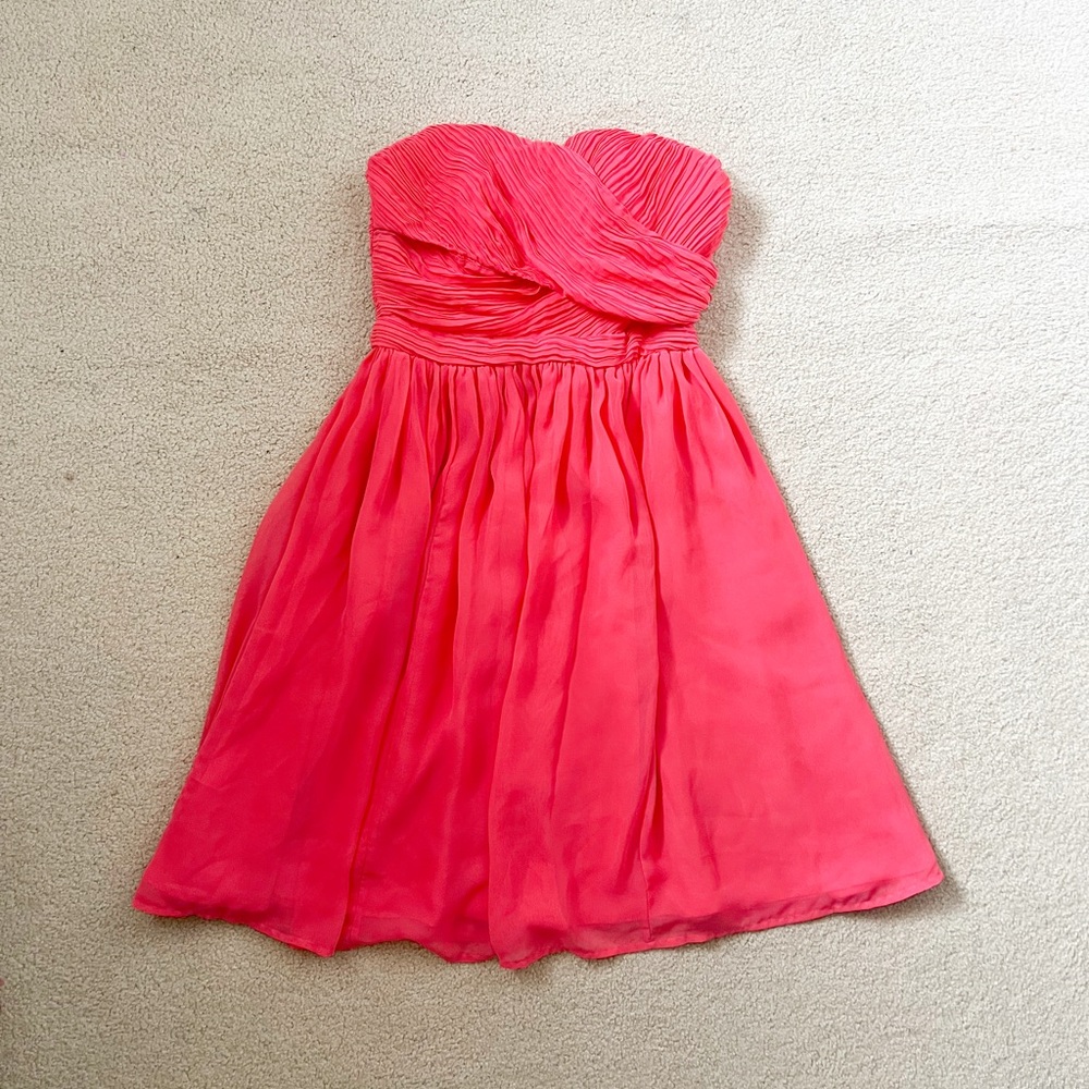 Pink Strapless Formal Dress
